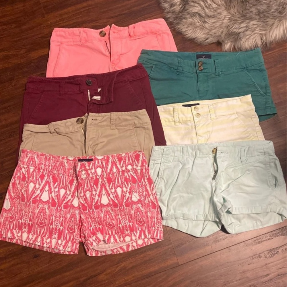 Lot of 7 American Eagle / Abercrombie shorts size 0& 00
